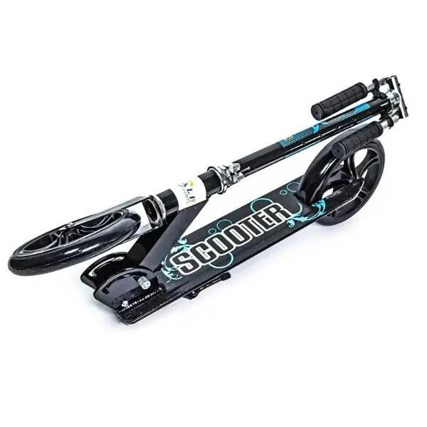 Самокат двоколісний складаний колеса 20см Scooter Чорний