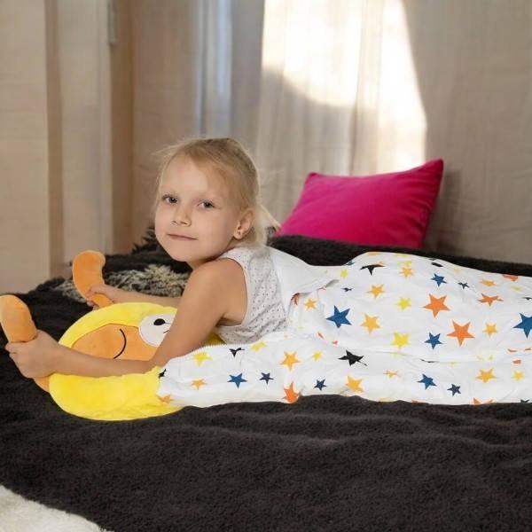 Дитячий спальний мішок-Подушка (130*50см) Baby sleeping bag Жовтий
