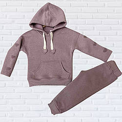 Дитячий Турецький Теплий Костюм для дівчинки з флісом Розміри: 2,3,4,5 років (38244)