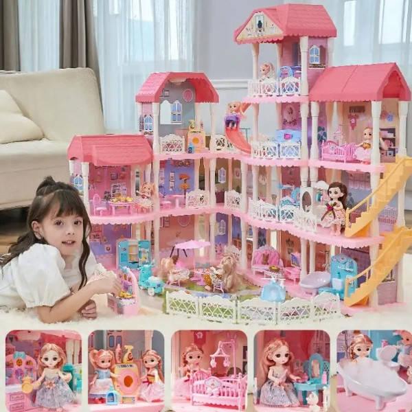 Будиночок ляльковий 7005 Білий з рожевим