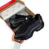 Nike Air Max 95 black grey чоловічі кросівки Найк аір макс чорні з сірим на осінь, фото 3