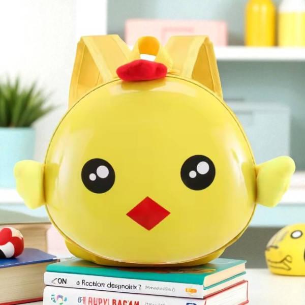 Рюкзак дитячий на 1 відділення з пластиковим корпусом С28668 Курча