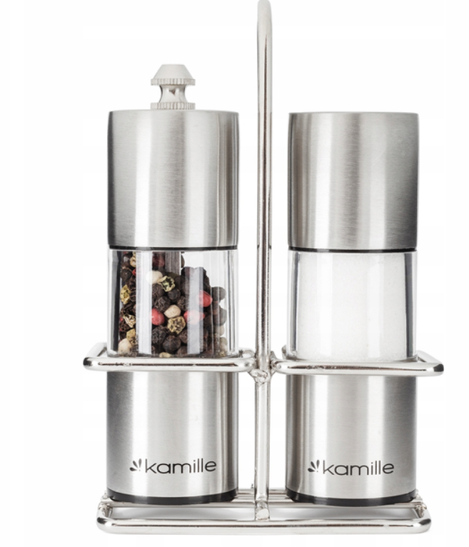 Набір для спецій Kamille млин та сільничка на підставці, фото 1