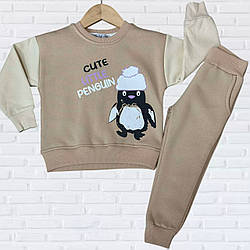 Турецький теплий костюм для дівчинки "Фліс" Розміри: 2,3,4,5 років (38247-1)