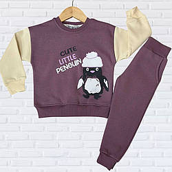 Теплий костюм на флісі для дитини дівчинка "Туреччина" Розміри: 2,3,4,5 років (38247-4)