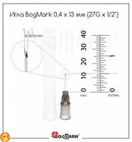 Игла для мезотерапии BogMark 0.4 x 13 мм [27G x 1/2 ](100шт)