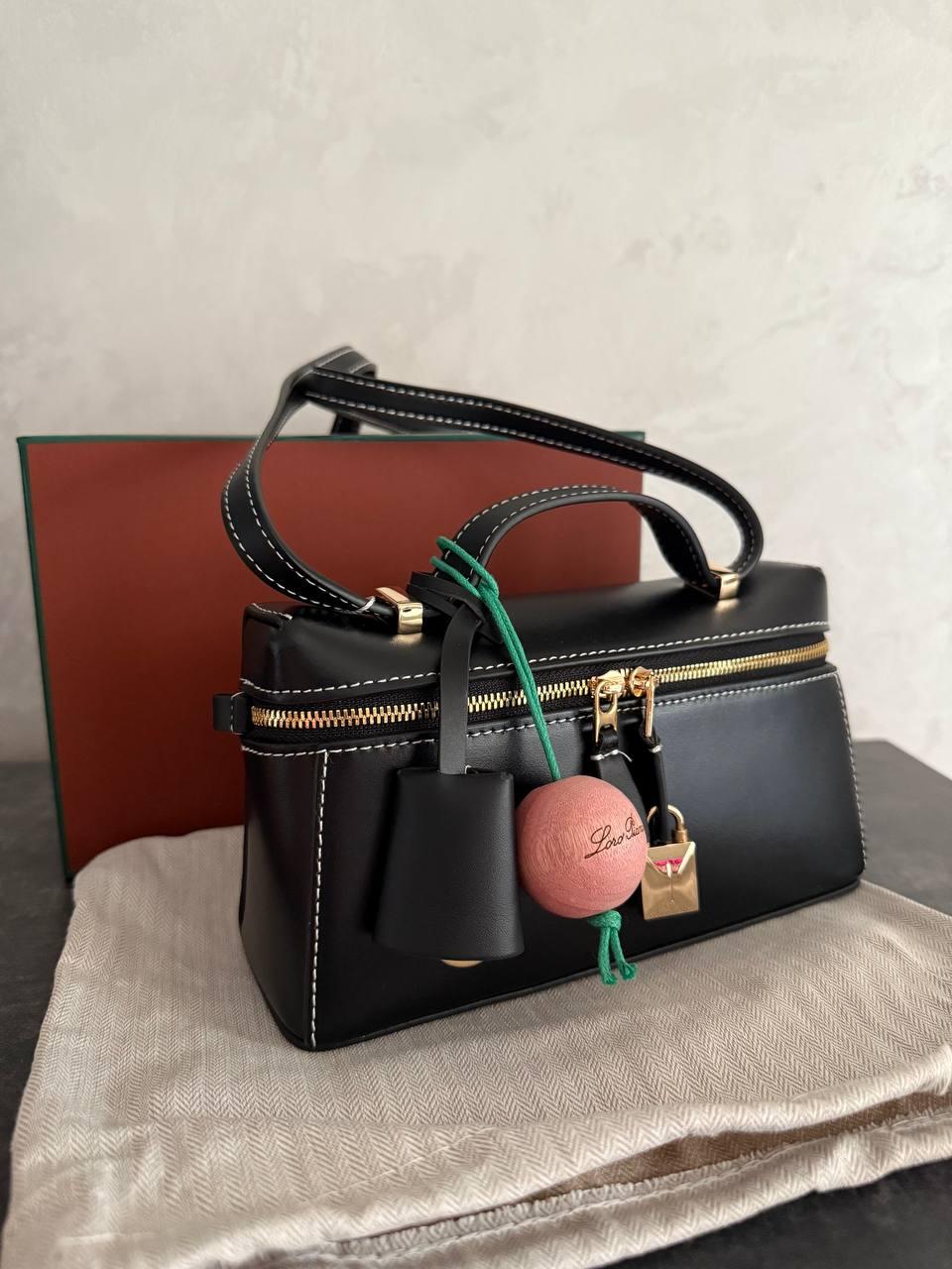 Жіноча сумка Loro Piana Extra Pocket 20 in Smooth Leather Dark Brown (коричнева) повсякденна 3201 vkross, фото 1