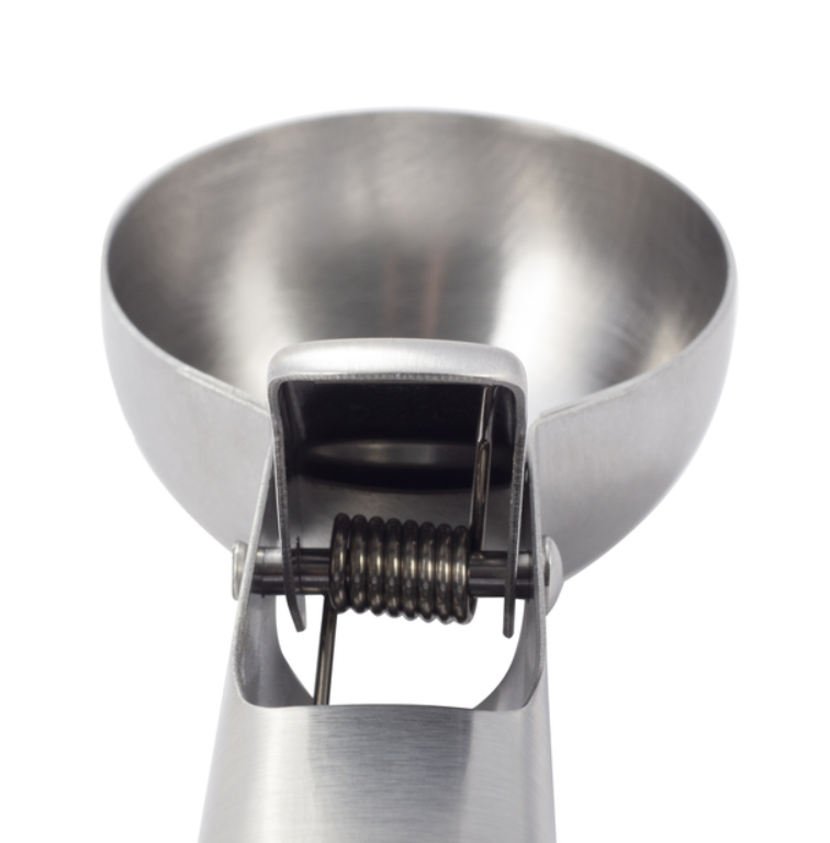 Ложка для морозива Kamille із нержавіючої сталі з виштовхувачем, фото 1