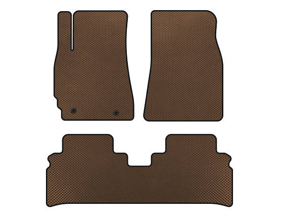 Килимки EVA  Коричневий  для Toyota Highlander 2000-2008 рр, фото 1
