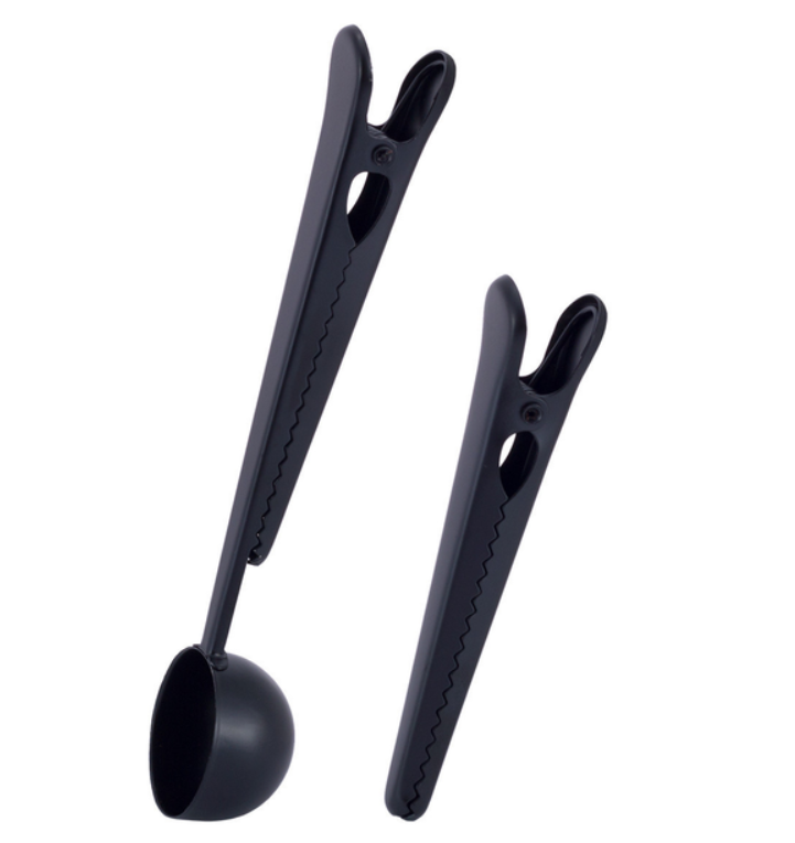 Ложка мірна для кави з затиском + затискач Kamille (2 предмети) чорний, фото 1