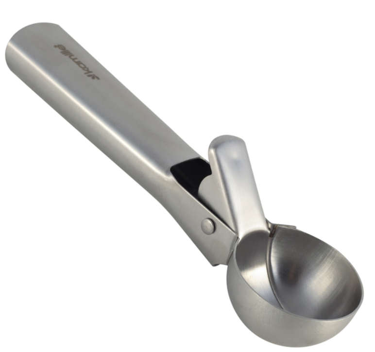 Ложка для морозива Kamille (18,5х5 см) із нержавіючої сталі з виштовхувачем, фото 1