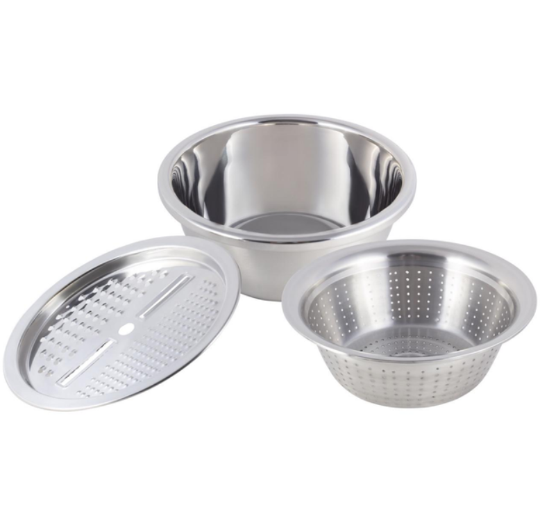 Набір 3 в 1 Kamille миска, друшляк, кришка з терткою, фото 1