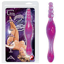 Прозорий подвійний гнучкий фалоімітатор Galaxia Lavender