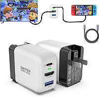 Зарядний пристрій Switch Dock для Nintendo Switch, портативна док-станція для телевізора Mirabox 36W з портами швидкої зарядки 4K@