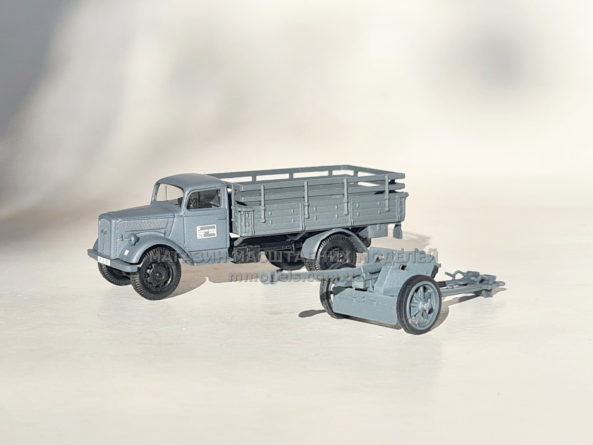 Масштабная модель автомобиля Opel Blitz Pr. + Flack 40, масштаба 1/87,H0, фото 1