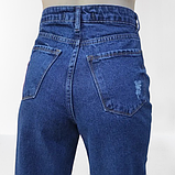 Джинси жіночі прямі без стрейчу палаццо котон 40 сині, фото 9