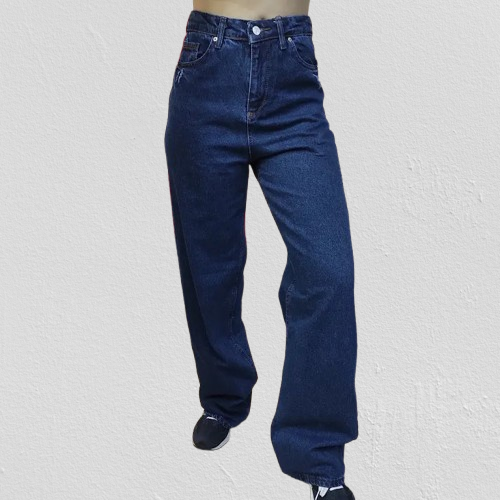 Джинси жіночі прямі без стрейчу палаццо котон 40 сині, фото 1