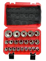 Набір головок LEX LXISS21E-12T 12-гранні, 21 предмет, Cr-V сталь