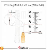 Игла для мезотерапии BogMark 0,5х16 [25G x 5/8 ] (100шт)