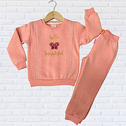 Теплий дитячий костюм дівчинка Туреччина Розміри: 3,4,5,6 років (38255-1)