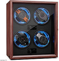 Автоматичний віндер Anwbroad для 4 годинників / Шкатулка з підсвіткою та USB