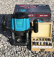 Фрезер Grand МФ-1900 (потужність 1900 Вт, 6 швидкостей роботи, затискач втулки по цангі 6 і 8 мм, набір з 12 фрез)