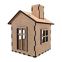 Заготовка для декорування "Будиночок 9" FDPO-348 з LED свічкою в комплекті
