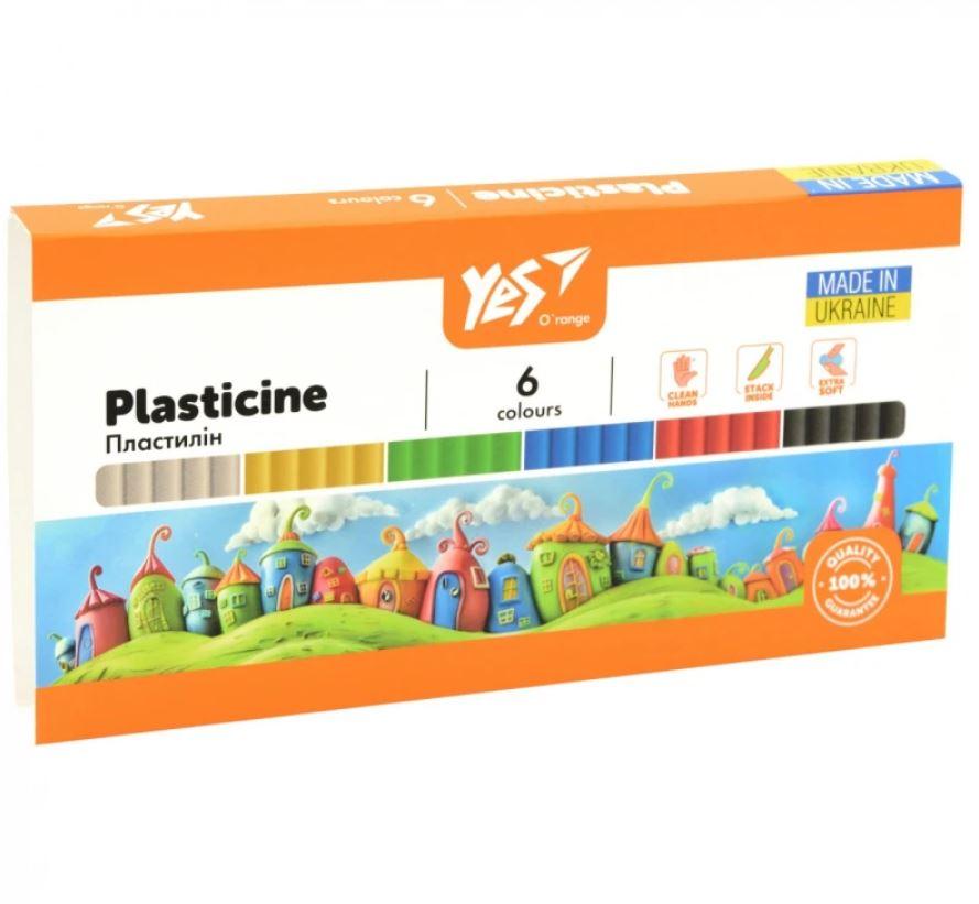 Пластилін 6 кольорів 120 г "YES" /540686/ Orange Line, фото 1