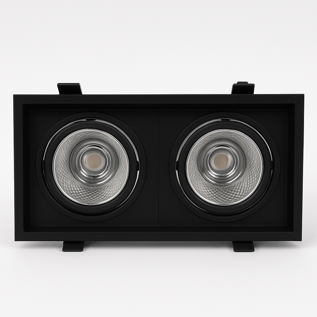 Світильник точковий врізний Light Club 60Вт 3000К чорний LC-14-60-3-B