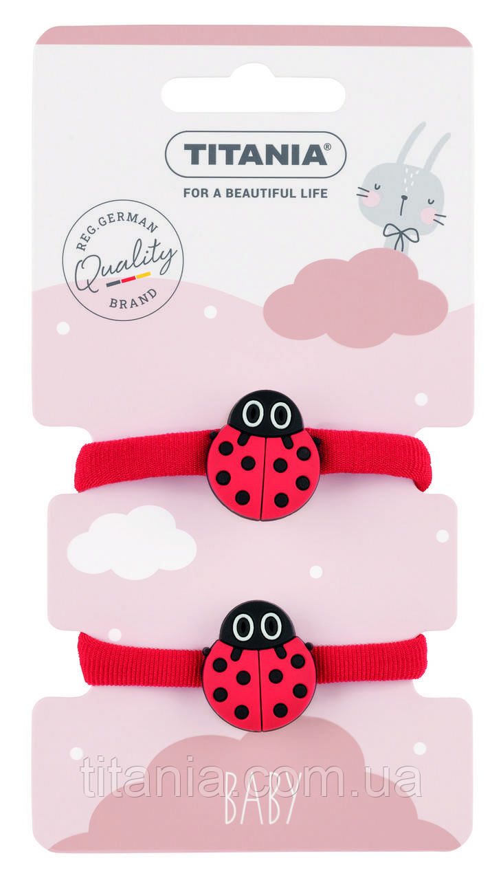 Затискач для волосся еластичний "Сонечко", 2 шт. TITANIA 8509 KIDS, фото 1