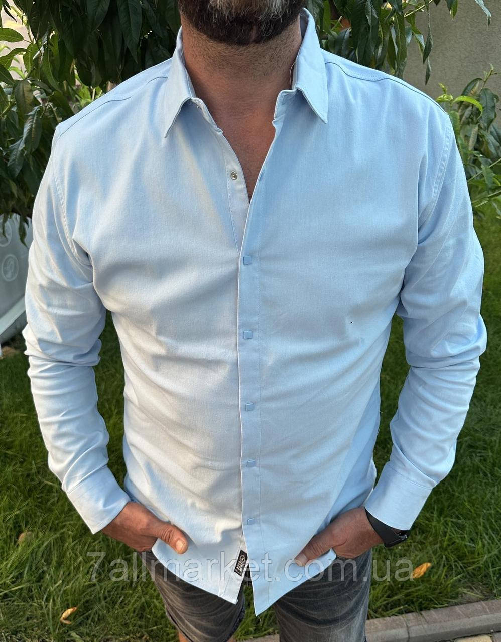 Сорочка чоловіча з довгим рукавом батал розміри 3XL-6XL (7кв) "TURHAN" недорого від прямого постачальника