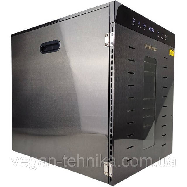 Професійний дегідратор Tekhniko DH-12H-BK (12 лотків 40 × 38 см) – потужна металева сушарка для фруктів, овочів, пастили, м’яса та риби