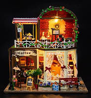 Румбокс Мініатюрна кав'ярня Інтер'єрний конструктор Raya’s Time DIY Miniature Coffee House Kit M2522