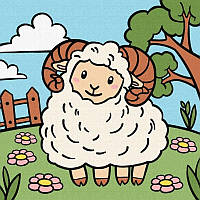 Картини за номерами для дітей Баранчик 25х25см