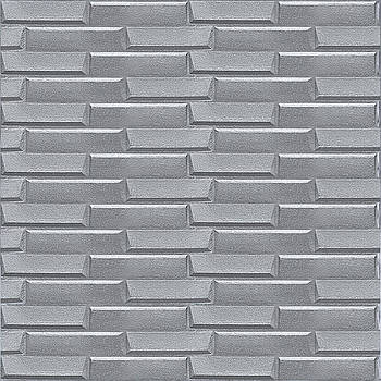 3D панель самоклеюча кладка 770х700х5мм Срібло (034) SW-00000217