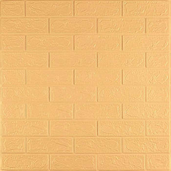 3D панель самоклеюча 700х770х3мм цегла Жовто-пісочна (009-3) SW-00000229