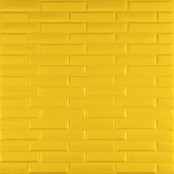 3D панель самоклеюча кладка 700х770х7мм Жовта (037) SW-00000302