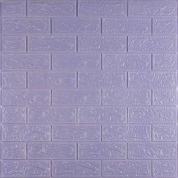 3D панель самоклеюча 700х770х3мм цегла Світло - фіолетова (015-3) SW-00000574