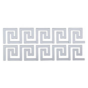 Дзеркальний декор акриловий самоклеючий срібло,10шт (D) SW-00002506