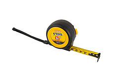 Рулетка MASTERTOOL 5 м х 19 мм з магнітами автоматичний фіксатор покриття TPR хроповий механізм 61-0519