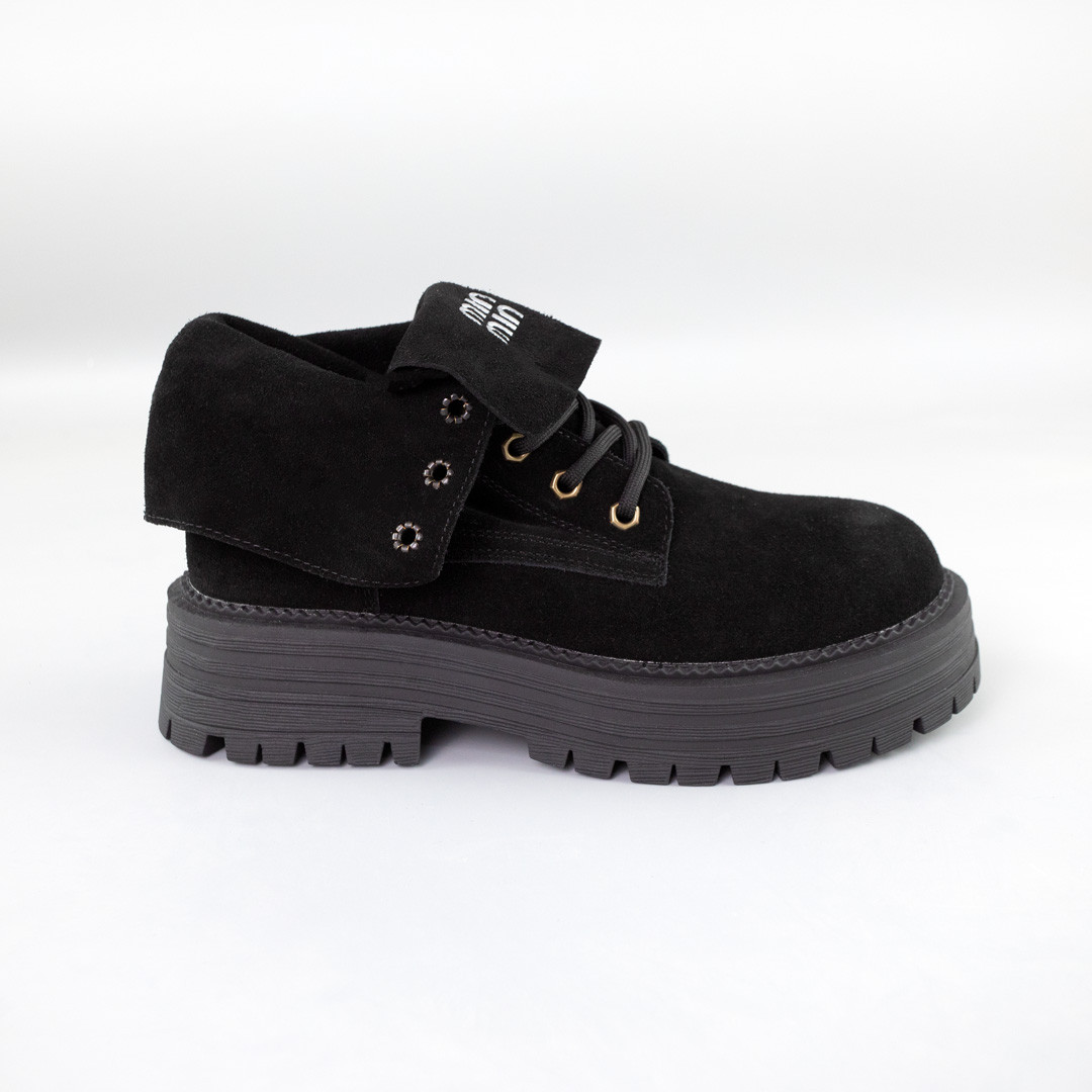 Черевики жіночі замш 593135 Чорні, фото 1