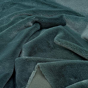 Штучне хутро мокрий кролик 1 см 400 г/м2 Пляшковий смарагд