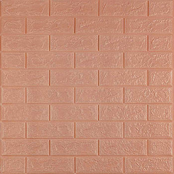 3D панель самоклеюча 700x770x3мм цегла Пудра SW-00001716