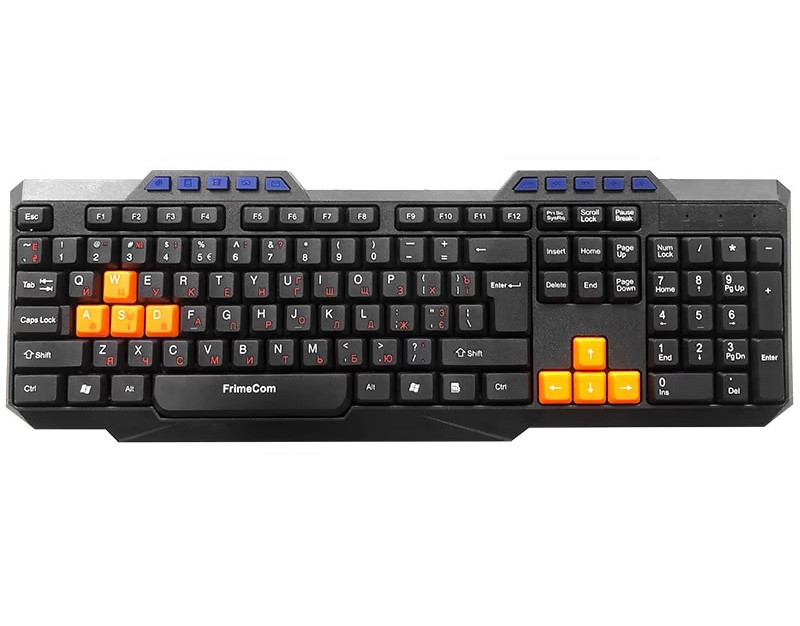 Дротова клавіатура FrimeCom FC-303-USB ENG/RU/UKR Black