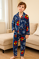 Дитяча піжама Людина-Павук: сорочка + штани, синя, 130 140 см, 8 10 років (10708)