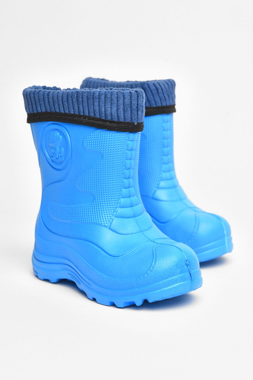 Чоботи піна дитячі блакитного кольору зі з`ємною шкарпеткою 205345T Безкоштовна доставка, фото 1