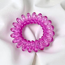 Гумка спіралька для волосся d - 3 см #01 фіолетовий колір