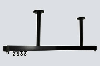 Арін карниз для штор з відступом від стелі  5см до 100см, чорний