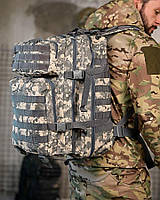 Мілітарі рюкзак CHEMP 45 л – тактичний рюкзак, армійський рюкзак, рюкзак для туризму та військових завдань, пігельний піксель