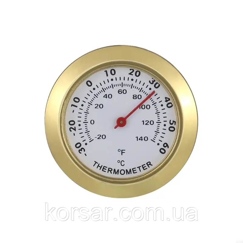 Термометр механічний, 43 мм. Механічний аналоговий датчик температури. Класика з металу! Шкала Цельсія, фото 1